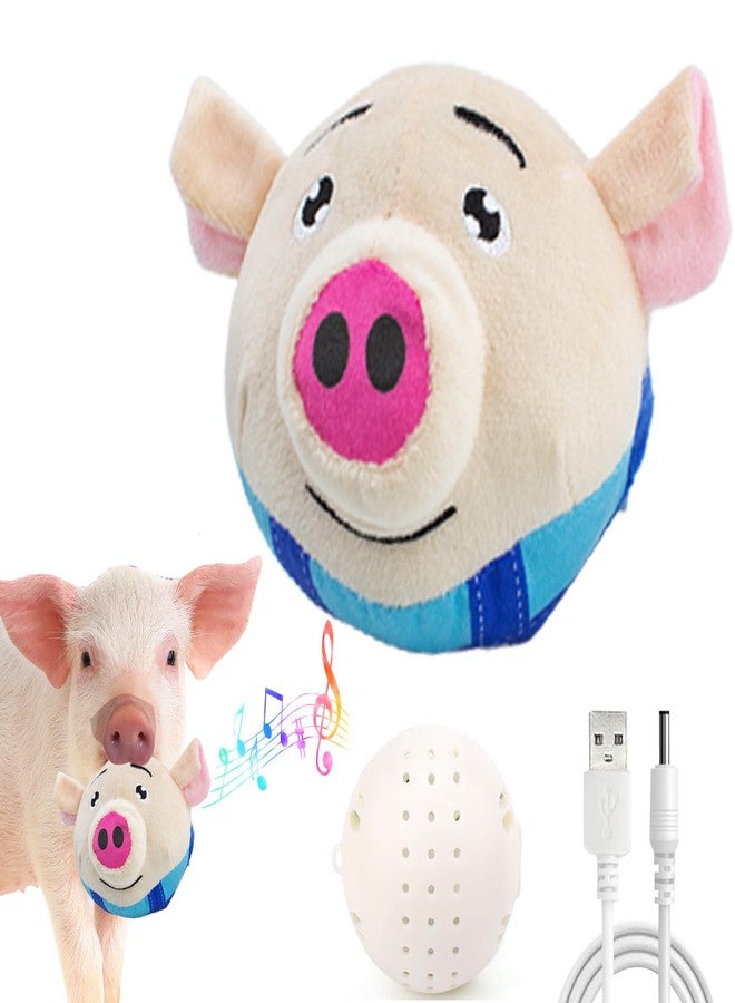 OOXYG Interactive Toy for Mini Pig - Pigs Toy, Bouncing Toy Ball with Music and Recording for Mini Pigs, Pet Pig Supplies, Moving Ball Chew Toys for Pig to Keep Them Busy for Boredom - Image 1
